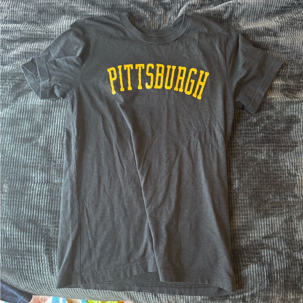 Steel City Black Pittsburgh T-Shirt with Yellow Lettering